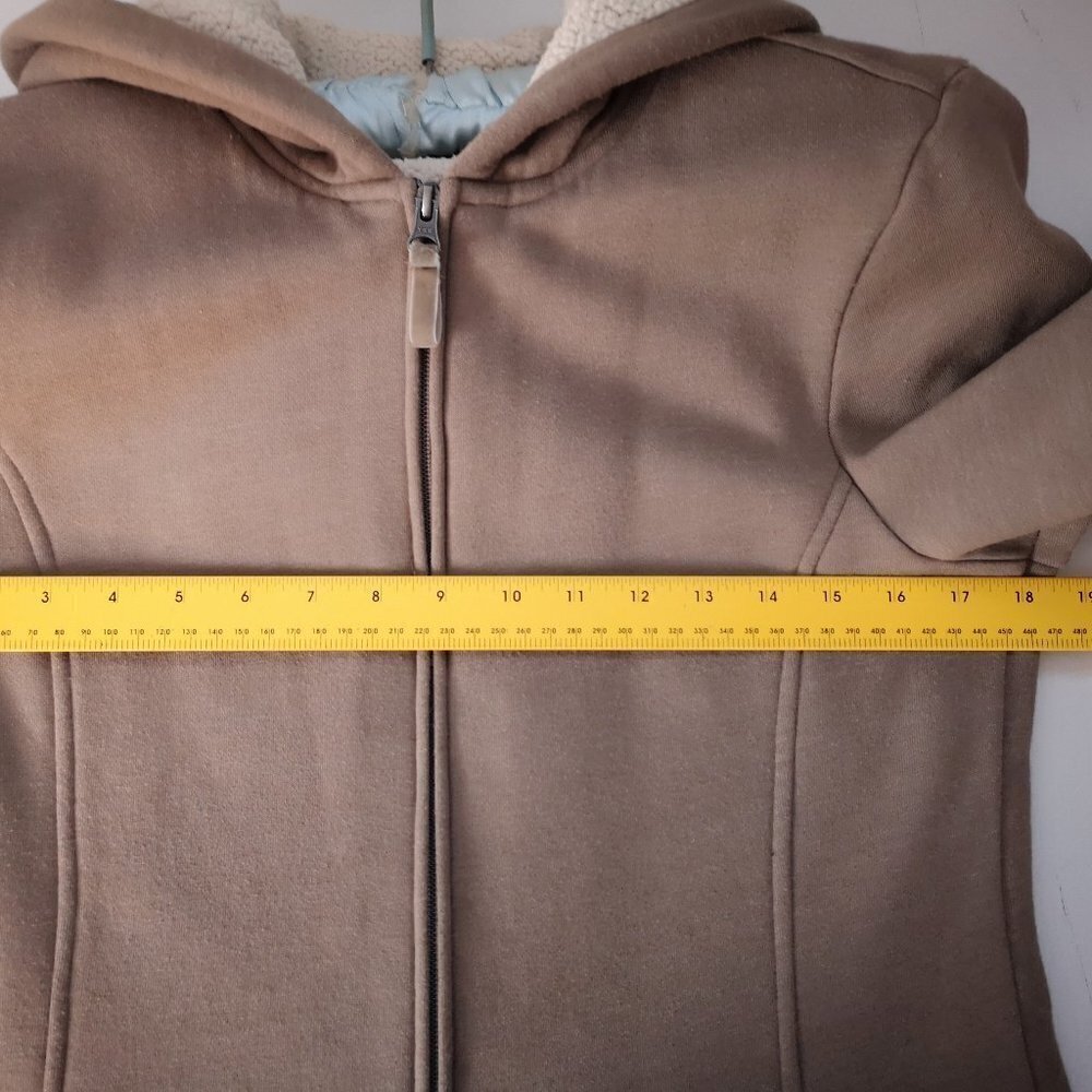 Lady Hathaway Ladies Tan Fleece Lined Full Zip Jacket with Hood - Picture 8 of 8